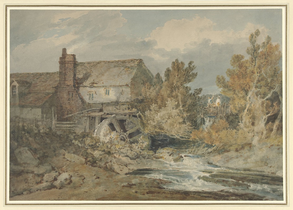 Joseph Mallord William Turner - Watermill near a Flowing Brook