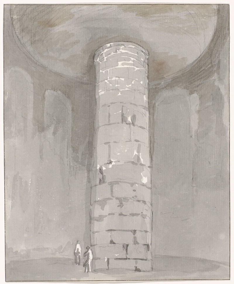 Abraham-Louis-Rodolphe Ducros - Interieur van toren op het graf van Ciceron tussen Itri en Gaeta