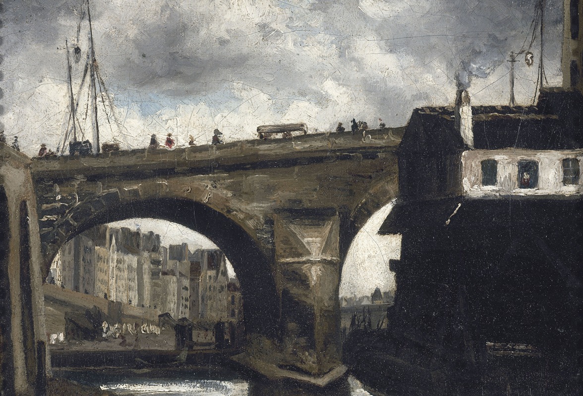 Louis-Godefroy Jadin - Le pont et la pompe Notre-Dame