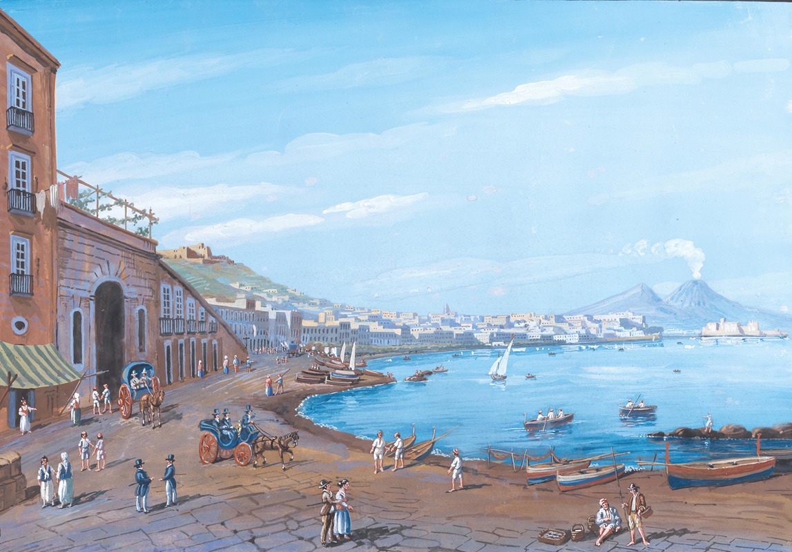 Neapolitan School - The Bay of Naples from Mergellina