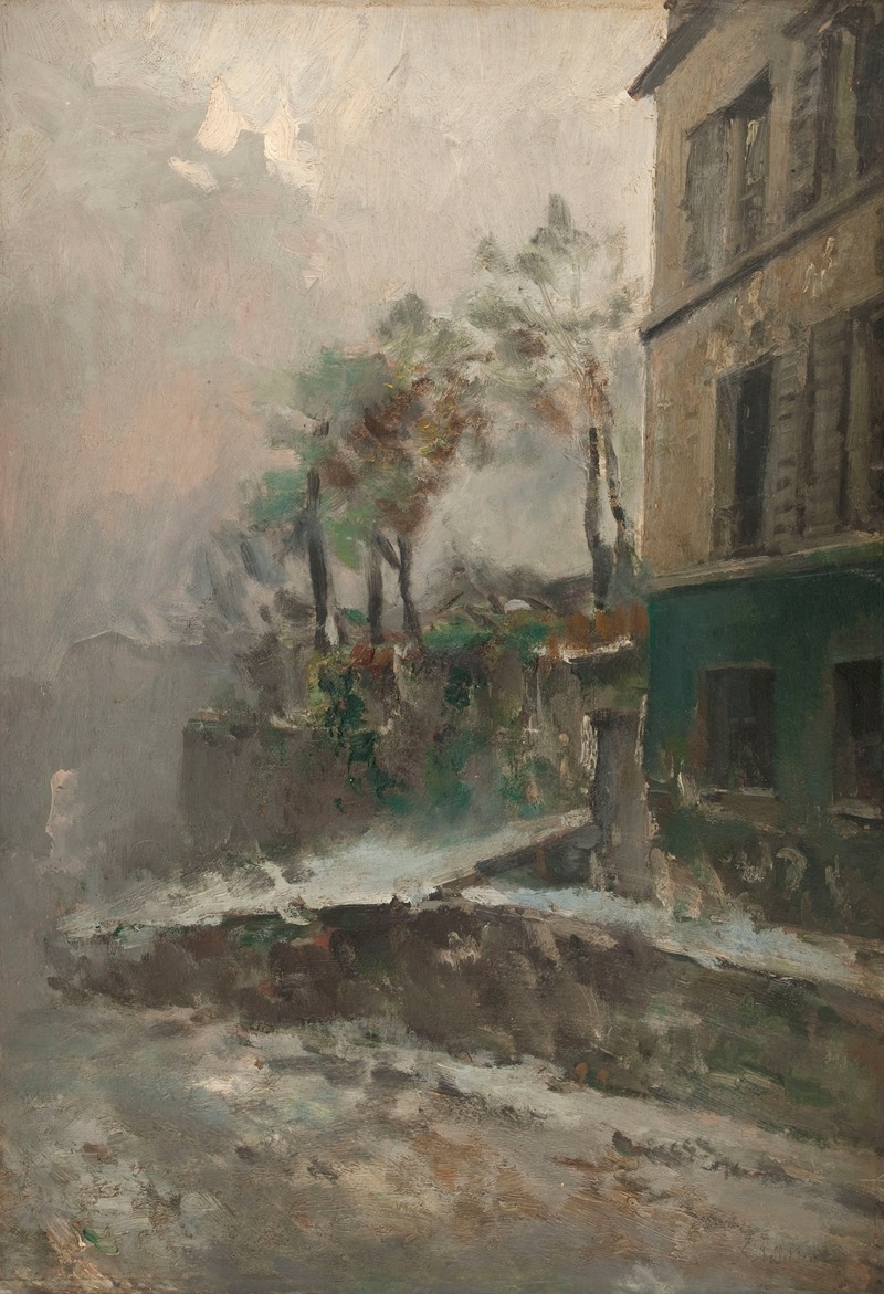 Pierre Jacques Pelletier - Rue de Montmartre sous la neige