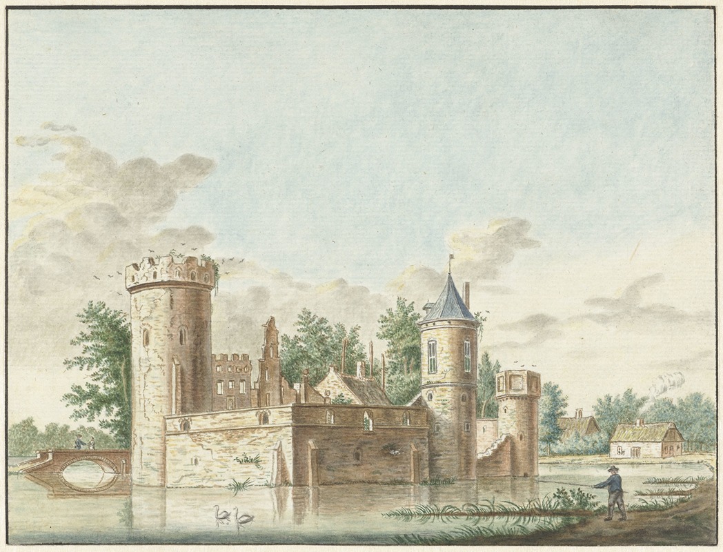 Pieter Remmers - Het slot Aalst in de Bommelerwaard