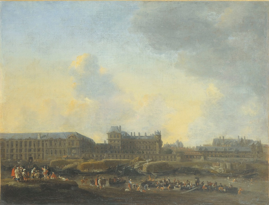 Reinier Nooms - Le Louvre et l’Hôtel de Bourbon, vus de la rive gauche