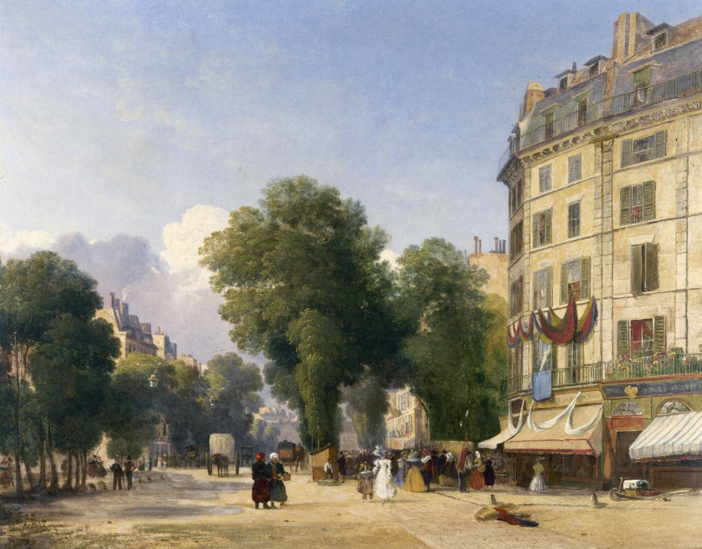 Robert Stanley Colet - Le boulevard des Capucines, au débouché de la rue de la Paix