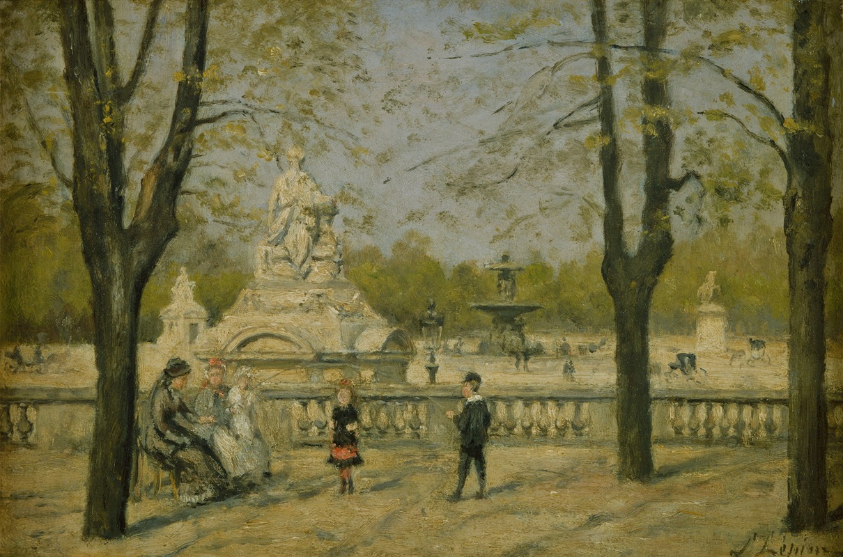 Stanislas Lépine - La place de la Concorde, vue de la terrasse des Tuileries