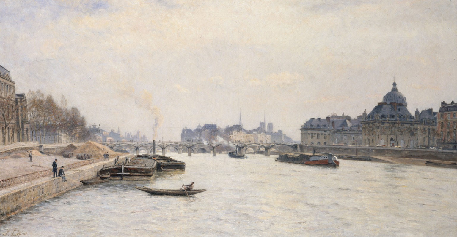 Stanislas Lépine - Le pont des Arts, vue du pont Royal