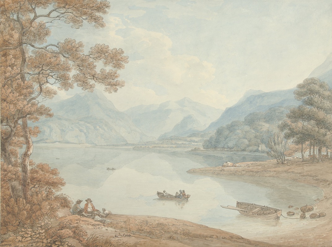 Thomas Hearne - Gezicht op Derwent Water, in de richting van Borrowdale (Cumberland)