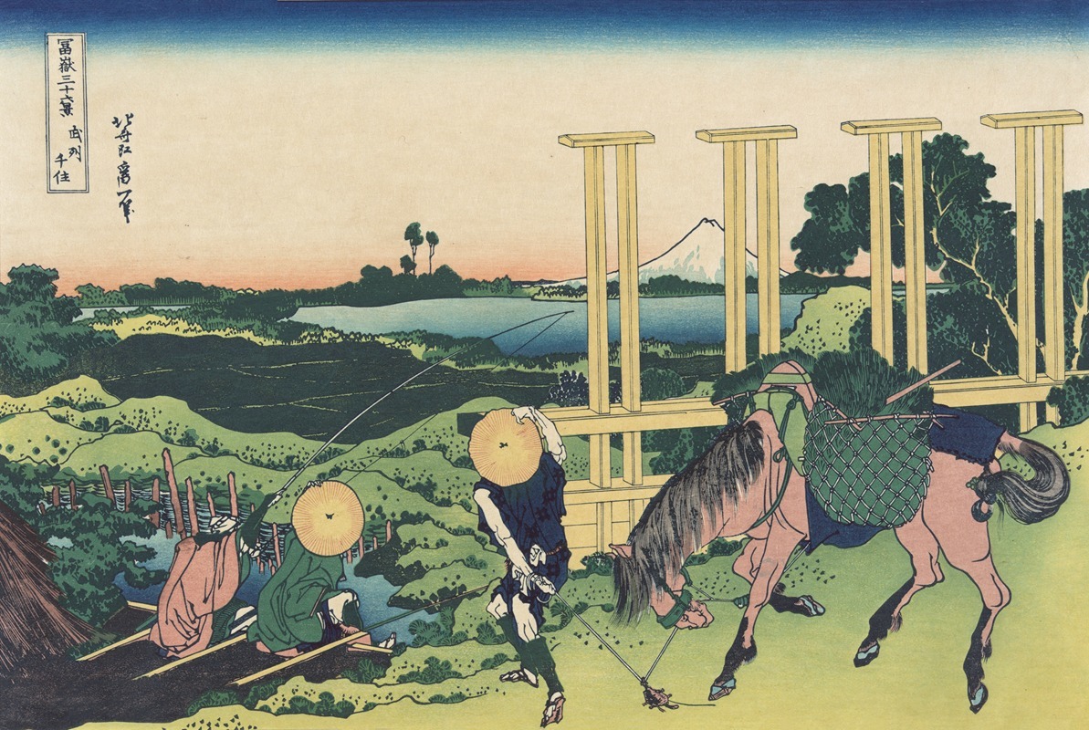 Katsushika Hokusai - Bushū senju