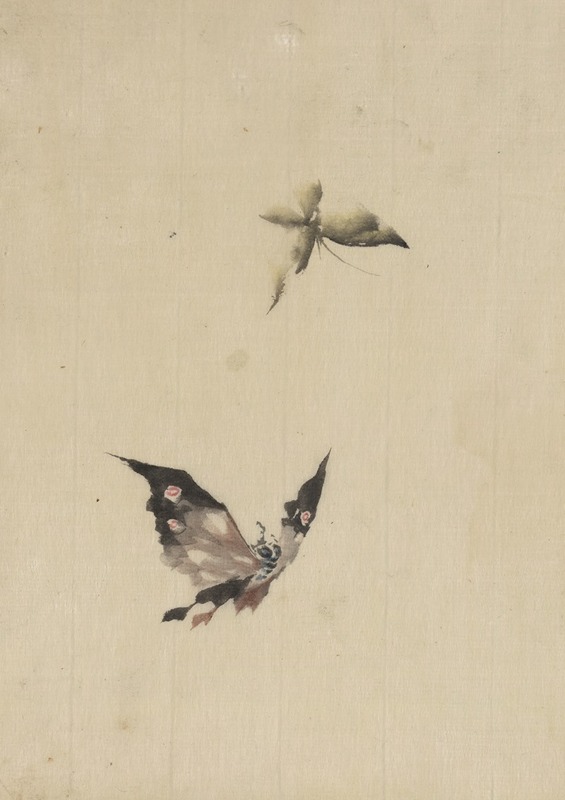 Katsushika Hokusai - Butterfly and moth
