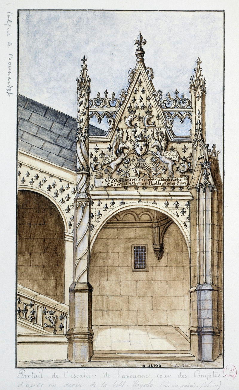 Alfred Bonnardot - Ancienne cour des Comptes, portail de l’escalier