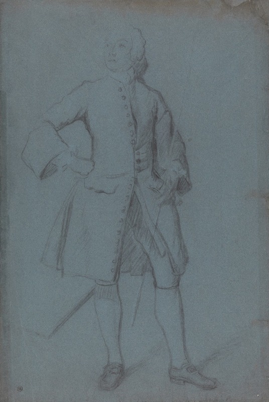 Allan Ramsay - Man Standing Holding a Staff in His Left Hand, Full Length