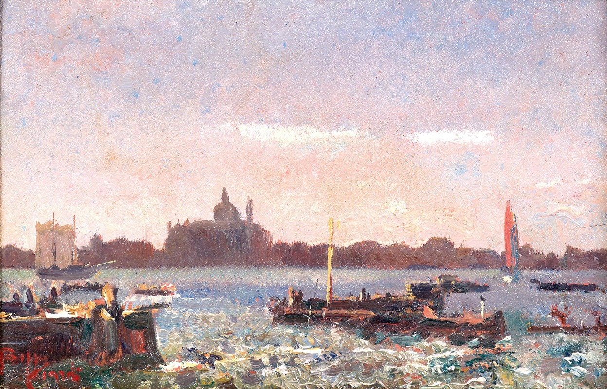 Beppe Ciardi - Venice, in the background with Santa Maria della Salute