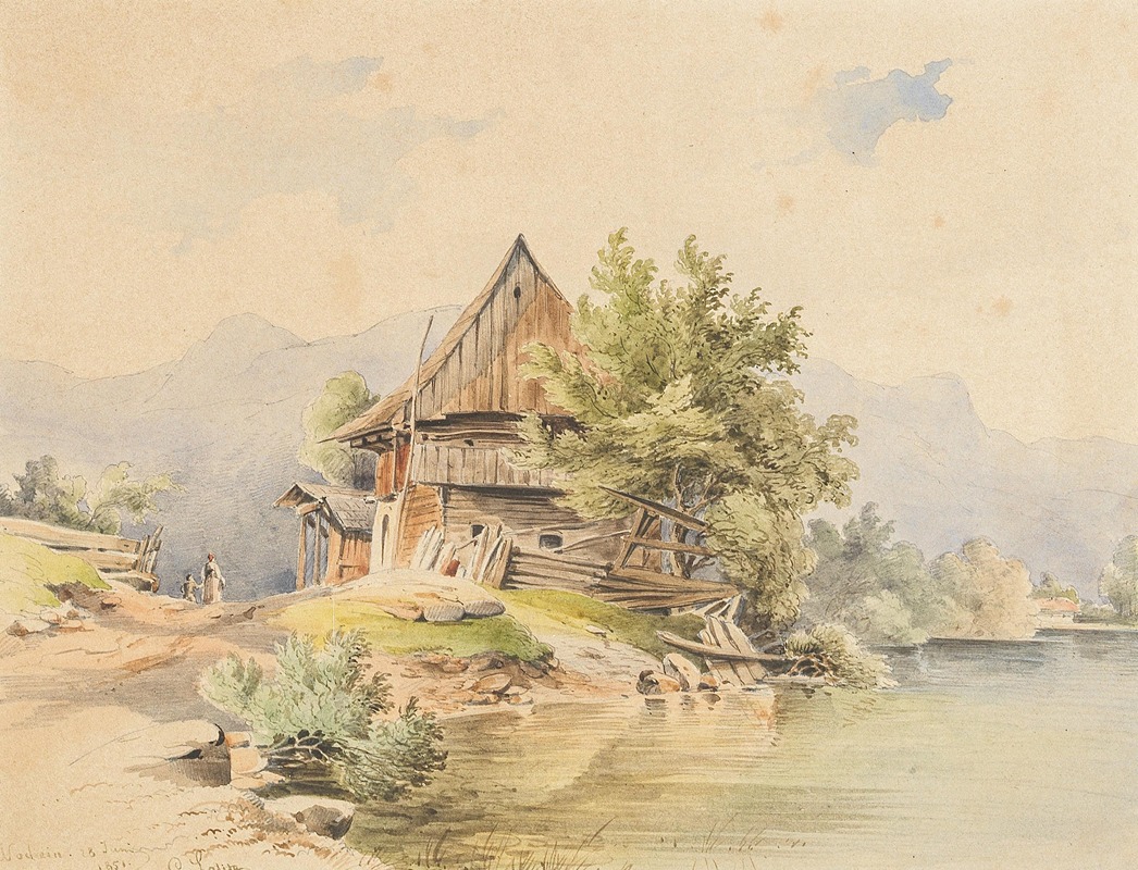 Carl Lafite - Holzhütte am See