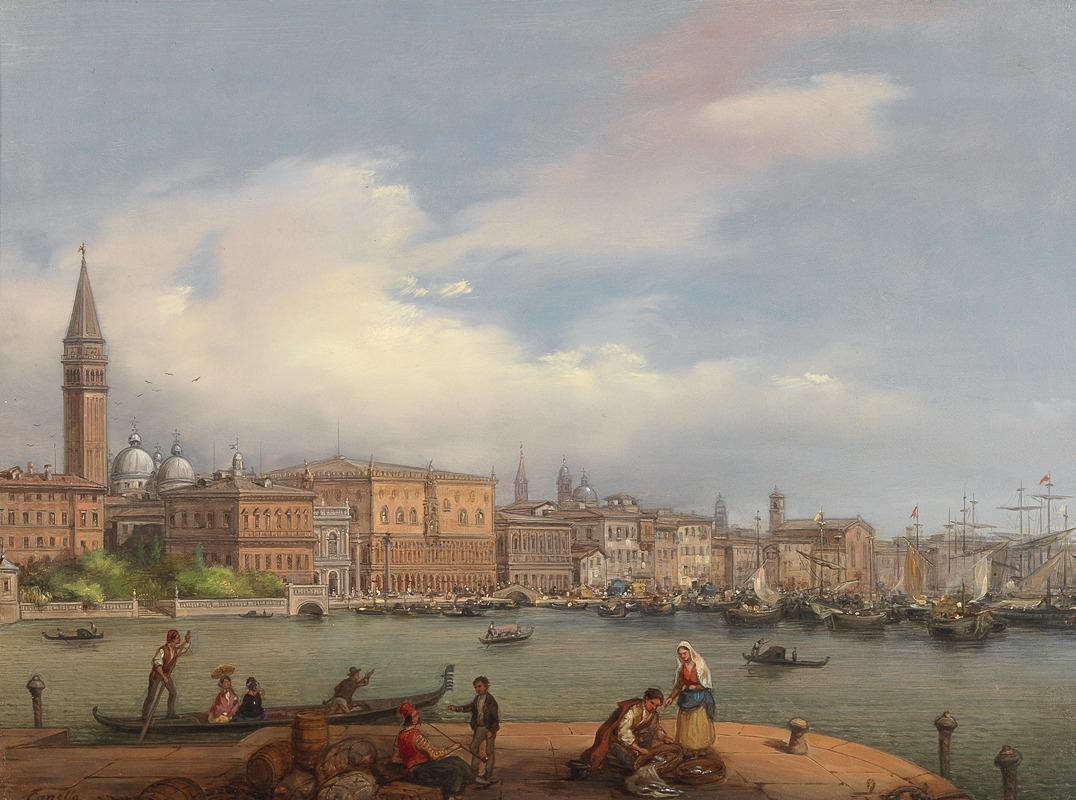 Carlo Canella - View of the Doge’s Palace from the Dogana in Venice