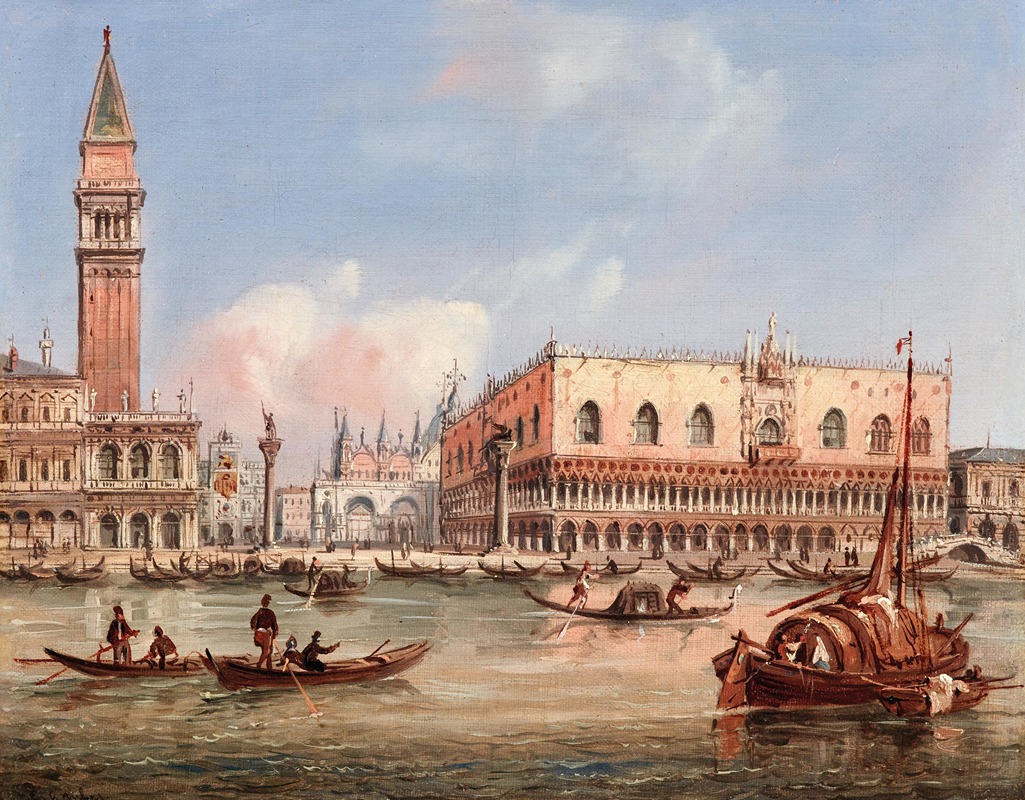 Carlo Grubacs - Venice, a view of the Piazzetta and the Doge’s Palace from the Bacino di San Marco