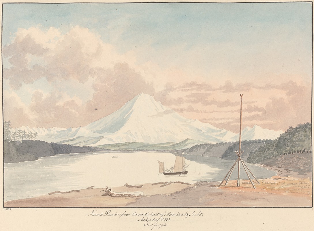 Charles Hamilton Smith - Mount Rainier from the South Part of Admiralty Inlet