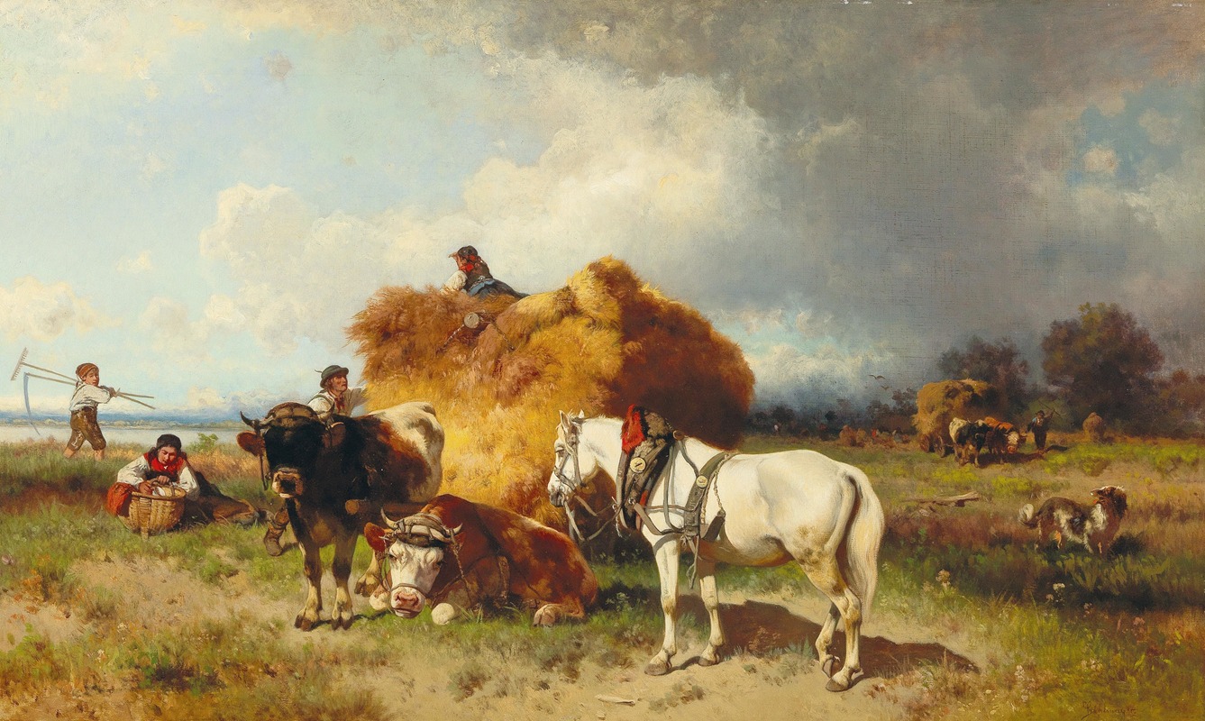 Conrad Bühlmayer - Gathering in the Hay with Approaching Storm