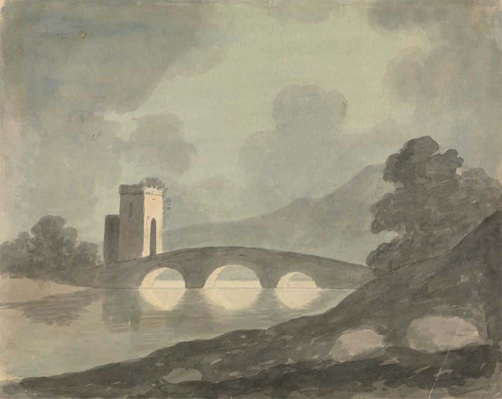 Edward Francis Burney - Bridge and Tower