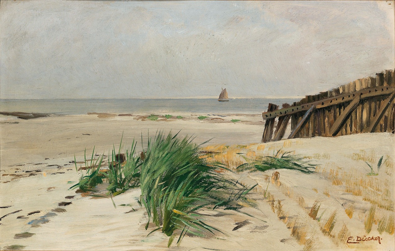 Eugen Dücker - On the Beach