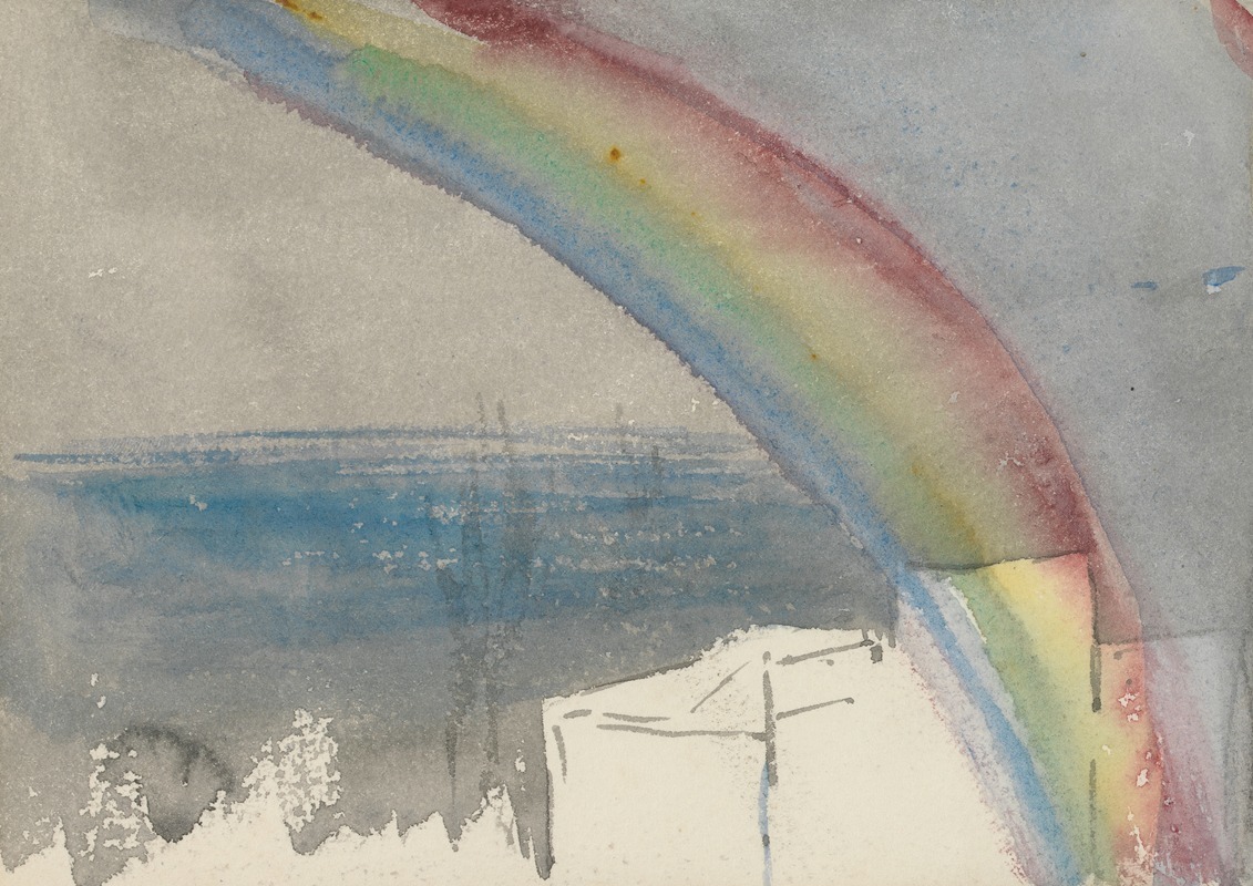 Barbara Bodichon - Landscape with Rainbow