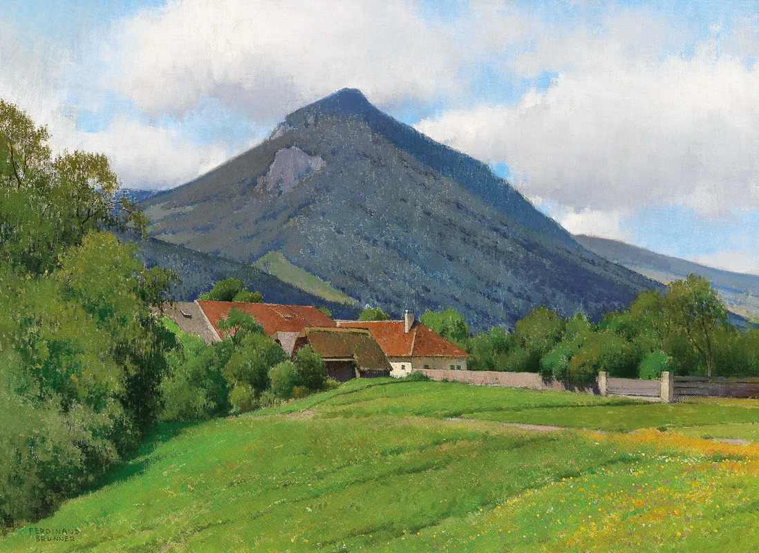 Ferdinand Brunner - Landschaft aus dem Almtal