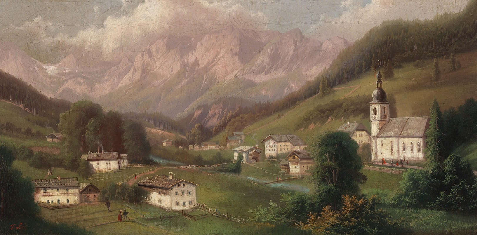 Ferdinand Lepie - Dorf in den Alpen
