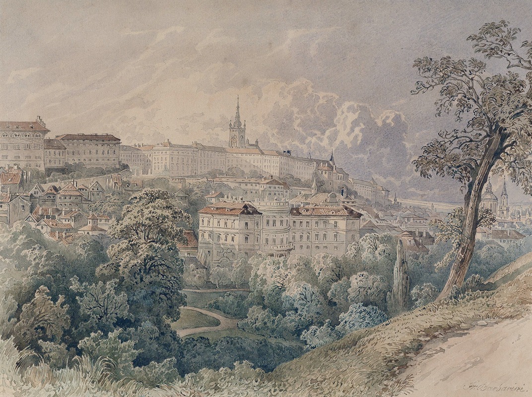 Franz Barbarini - Blick über Prag von Petrin aus