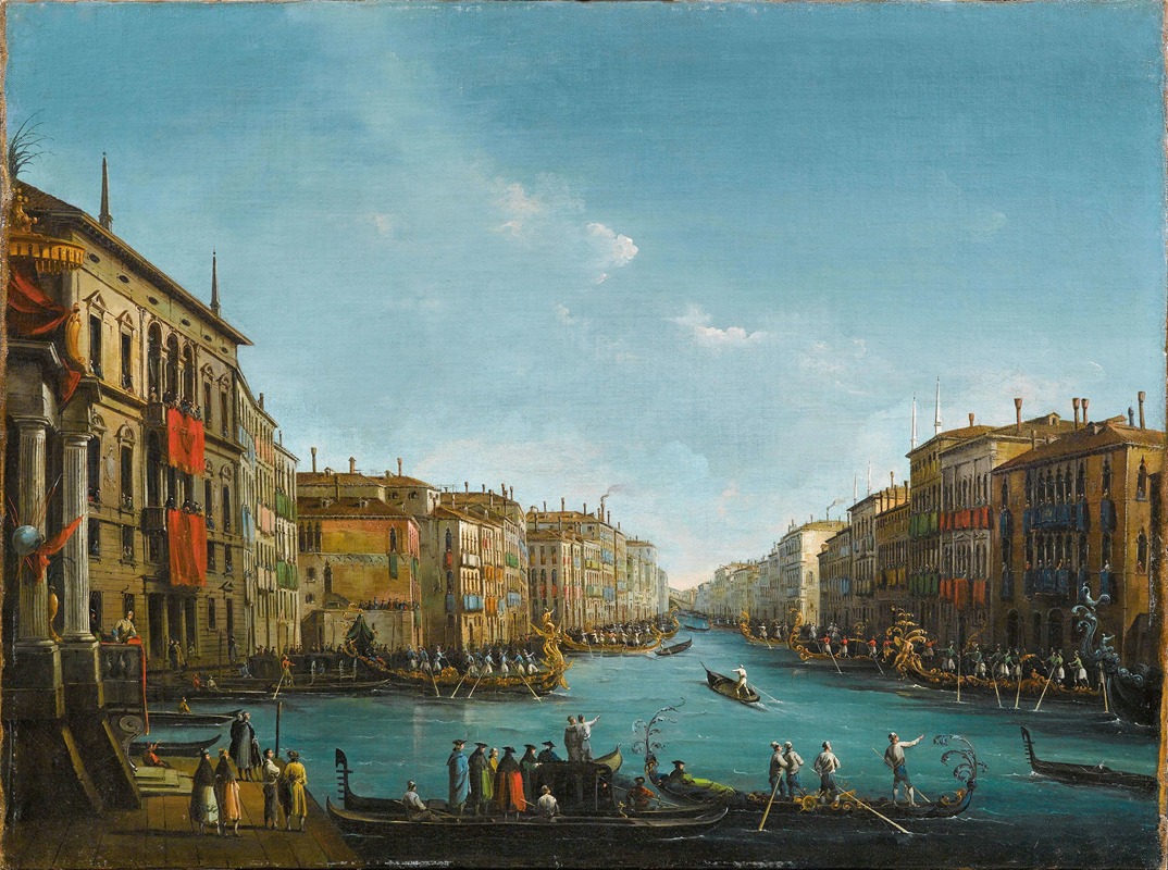 Giuseppe Bernardino Bison - The Regatta on Grand Canal, Venice
