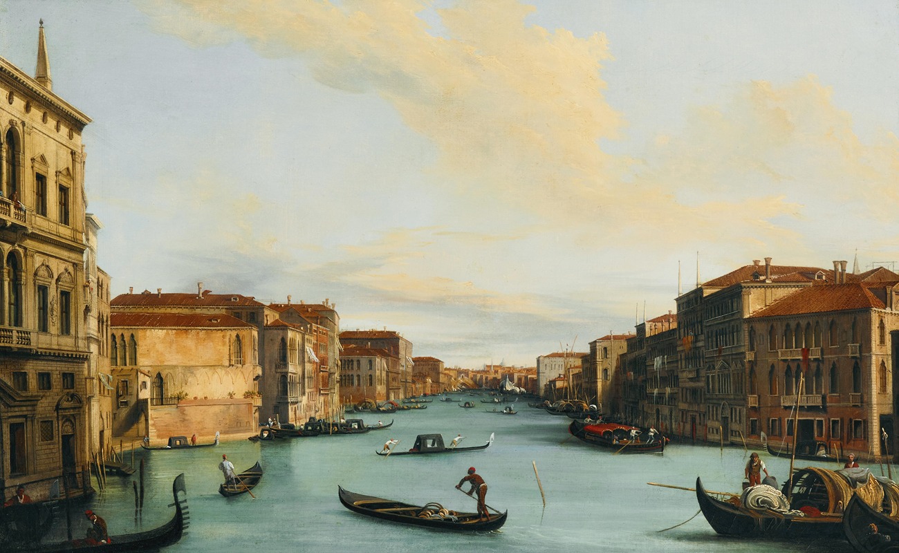 Venice Canal Grande by Giuseppe Bernardino Bison - Artvee
