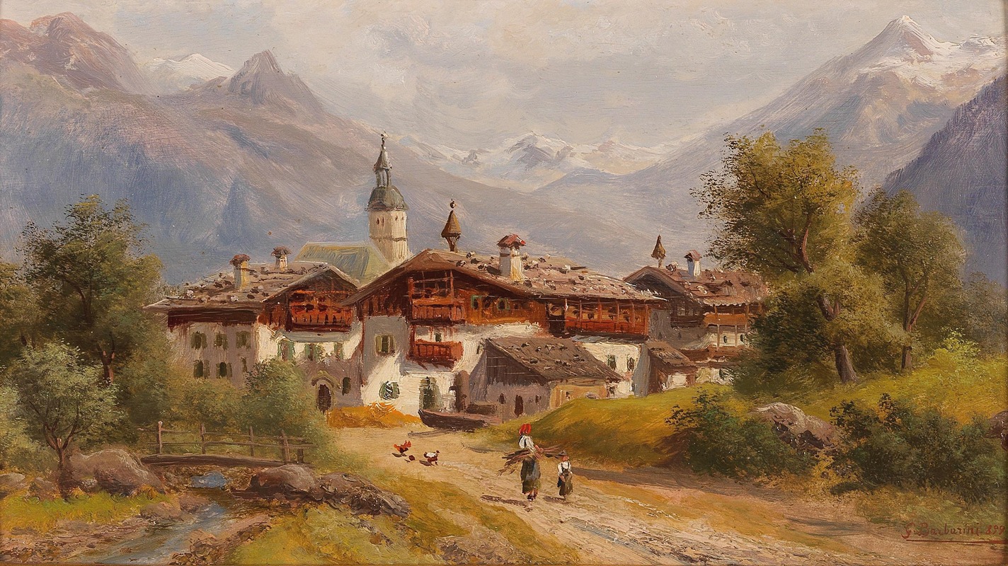 Gustav Barbarini - Village in Pinzgau, Salzburg