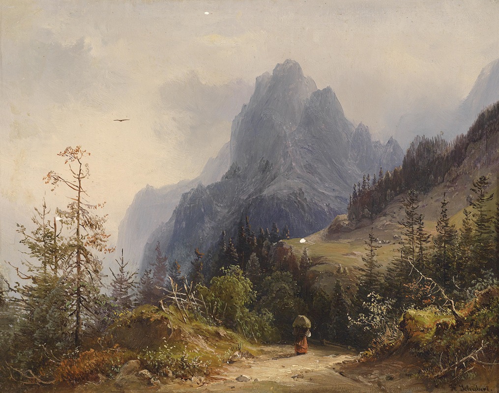 Heinrich Carl Schubert - Blick auf das Mühlsteinhorn