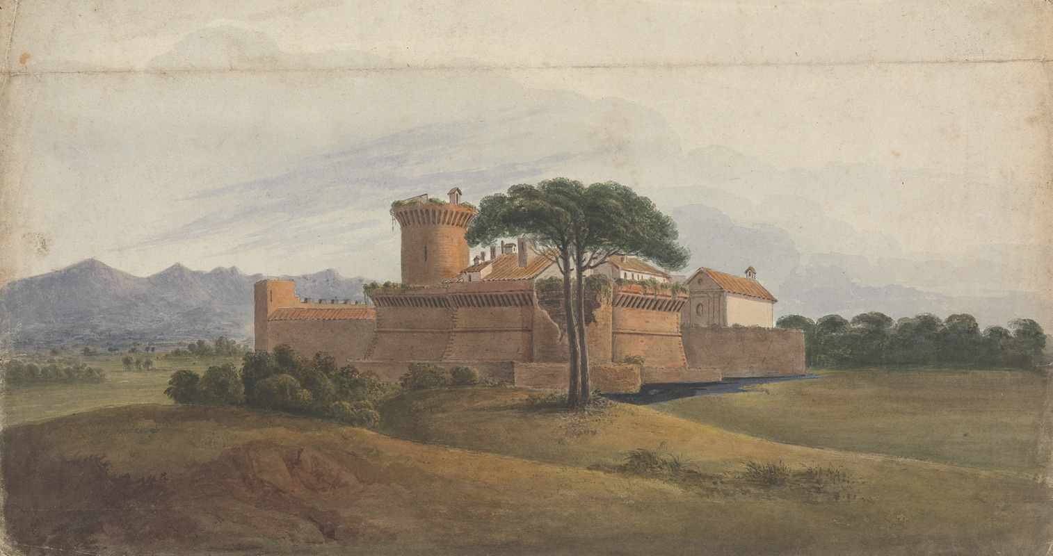 Isaac Weld - Castle of Ostia with Mountains in the Distance