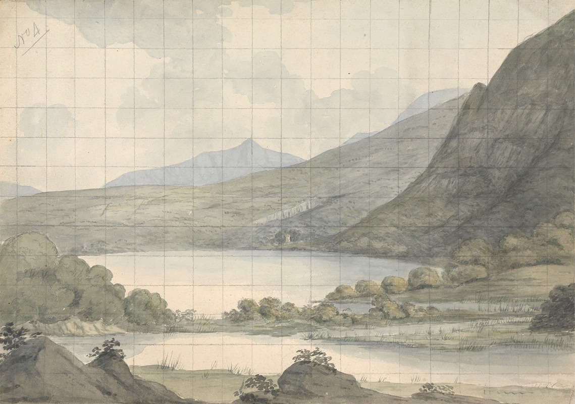 Isaac Weld - Turk Lake looking Across the River and Brikeen Island (Ireland)