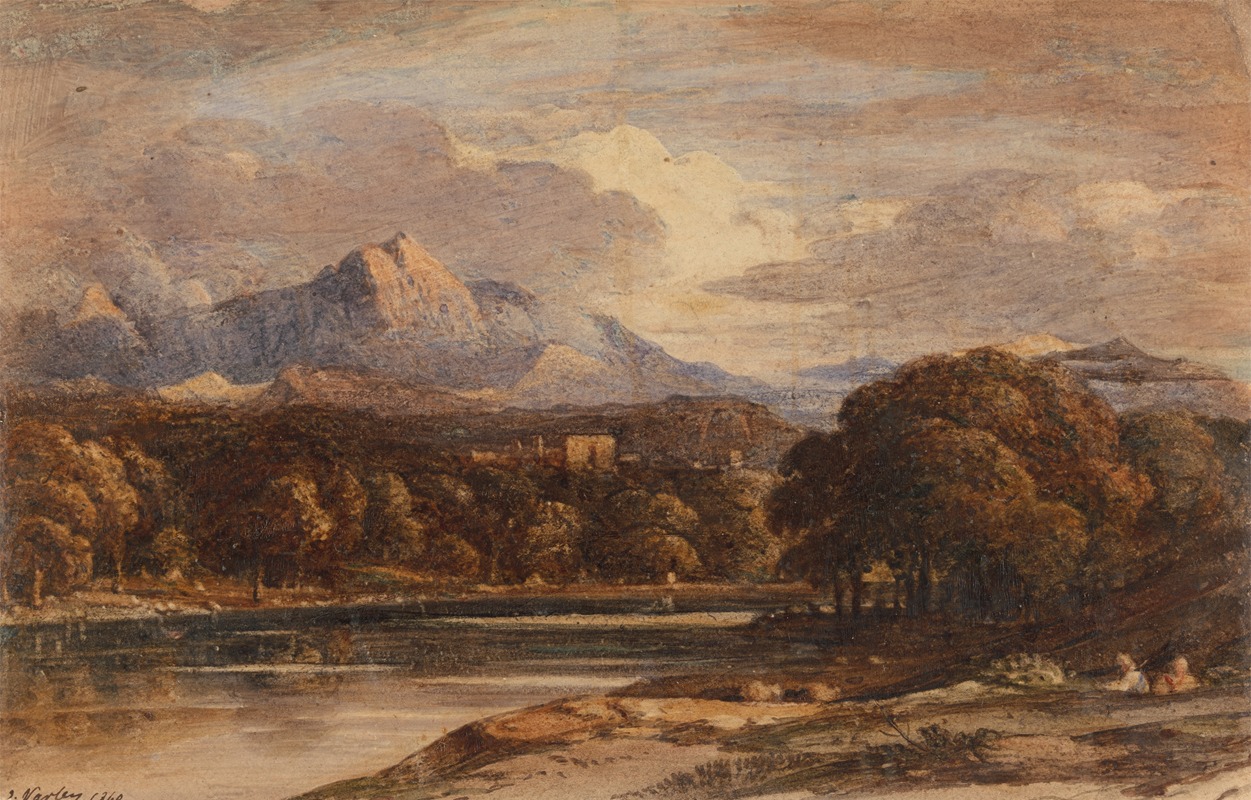 John Varley - Mountainous Landscape with Lake