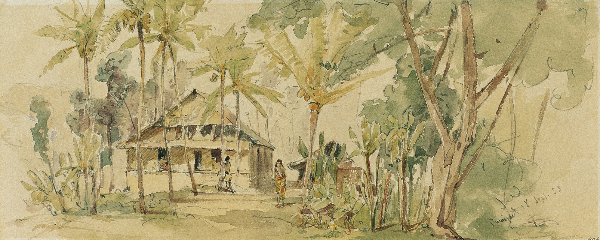 Joseph Selleny - Haus des Roankiddi-Häuptlings auf der Insel Puinipet (Ponape), Caroline Islands