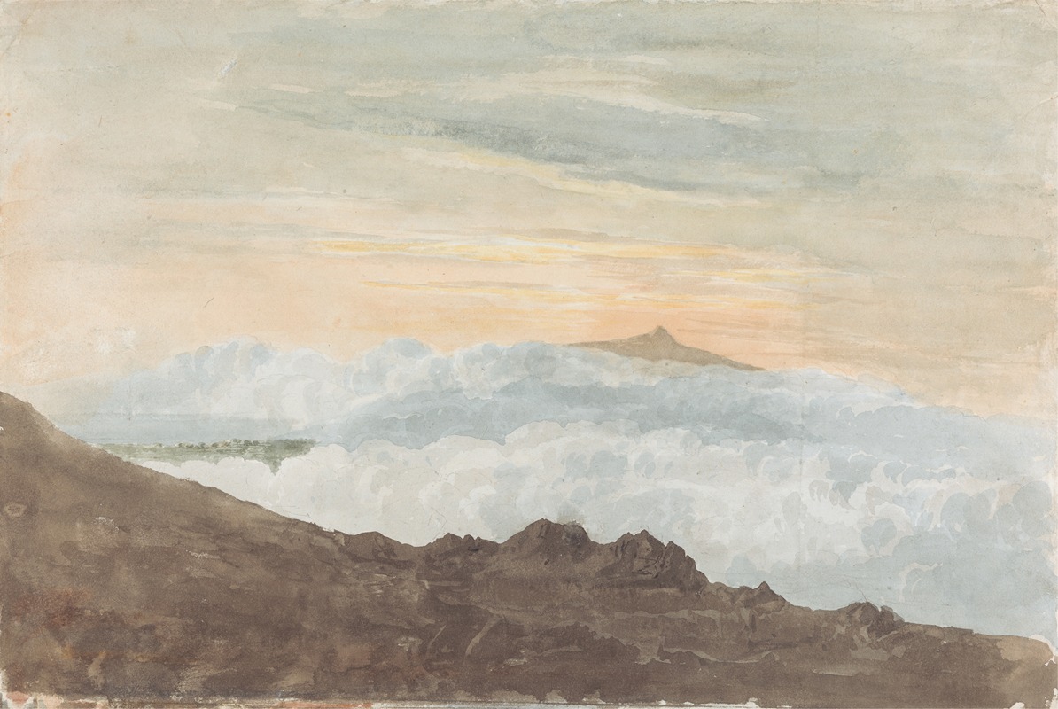 Joshua Cristall - Mountainous Landscape with Clouds