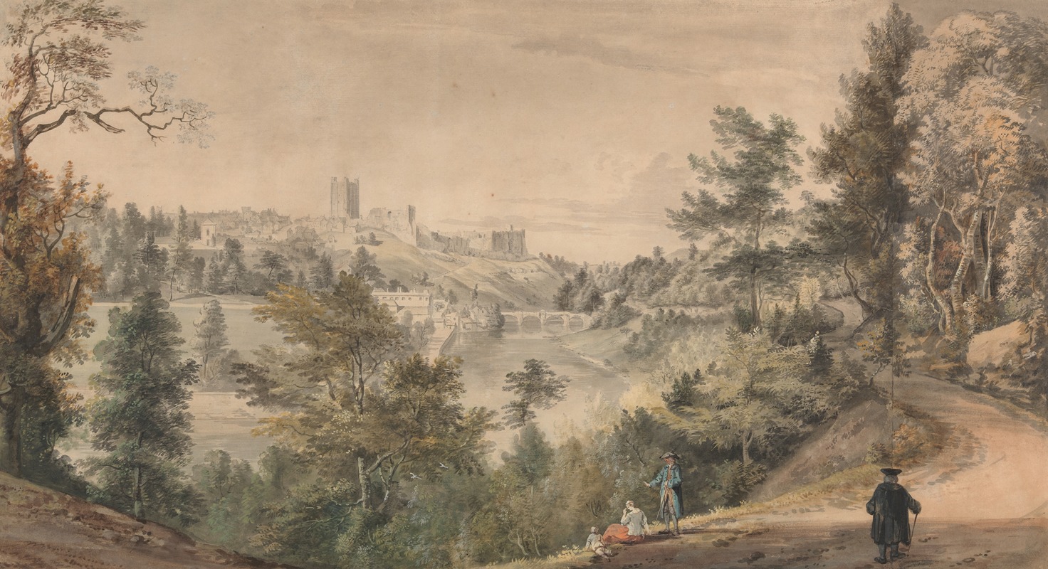Paul Sandby - View of Richmond Castle, Yorkshire
