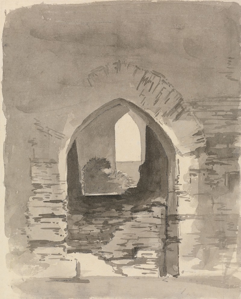 Samuel Davis - An Arched Entrance into a Ruined Building