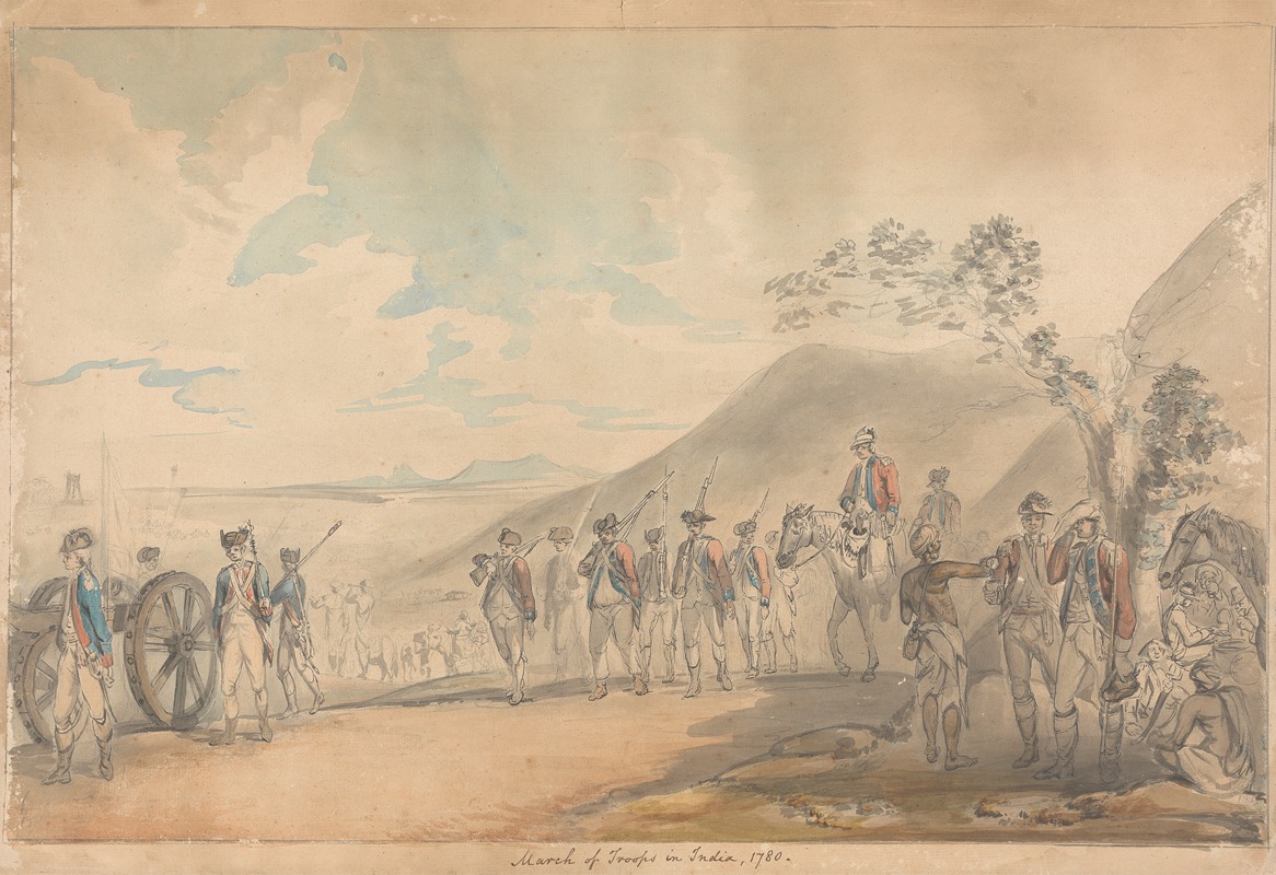Samuel Davis - March of Troops in India