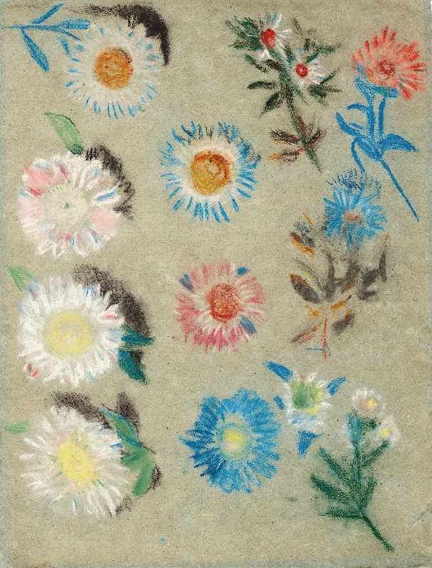 Eugène Delacroix - Étude de fleurs
