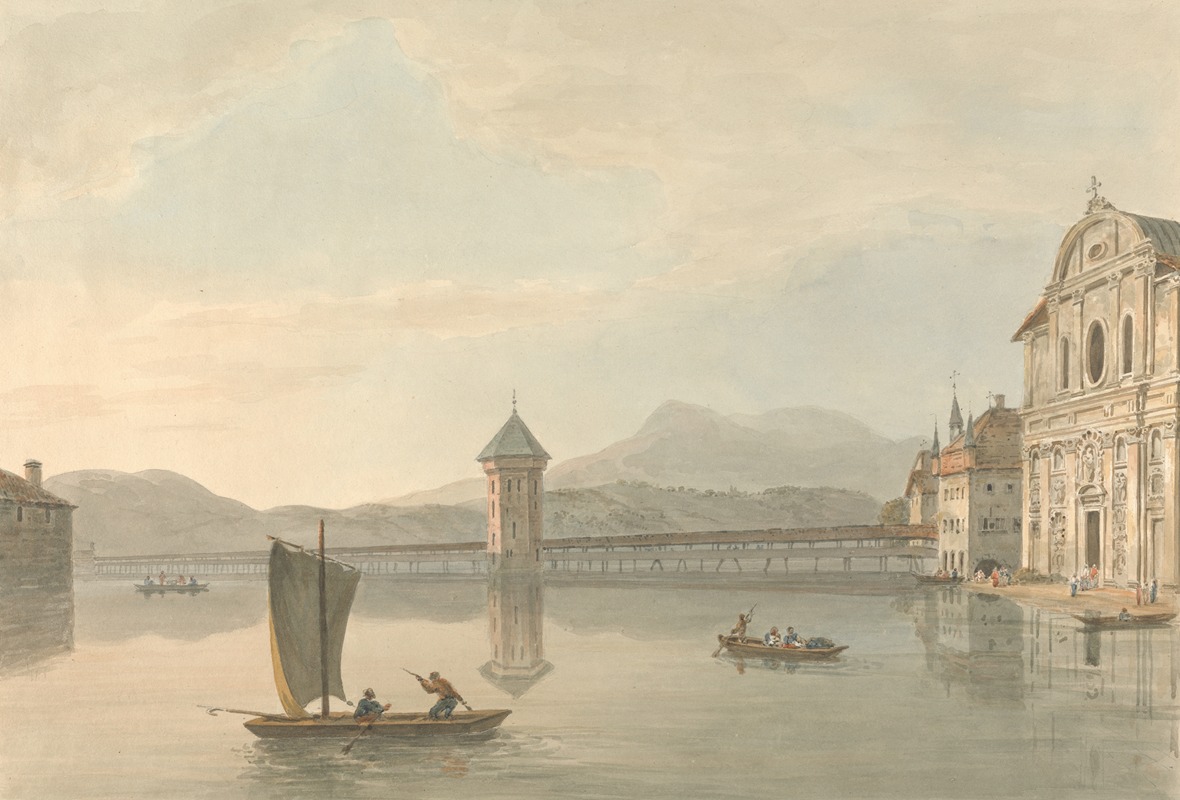 Samuel Davis - View at Lucerne; The Jesuits College