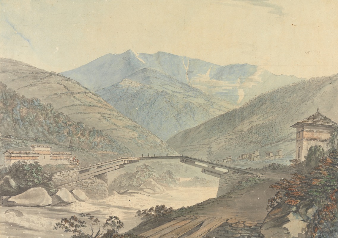 Samuel Davis - View near Tassisudon [Tashicho Dzong] in Bhutan