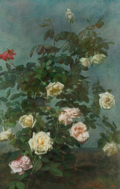 George Cochran Lambdin - Spray of Roses