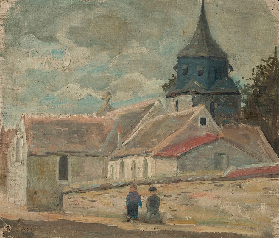 Tadeusz Makowski - Small village church (Breuilpont)
