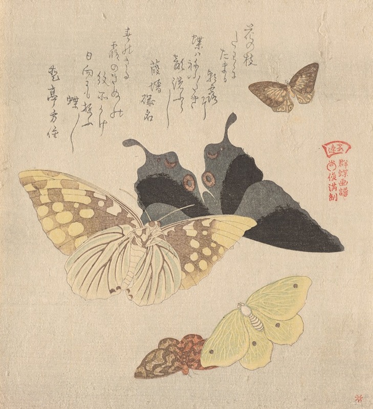 Kubo Shunman - The Painting Manual of Flock of Butterflies (Gunchō Gafu) 4