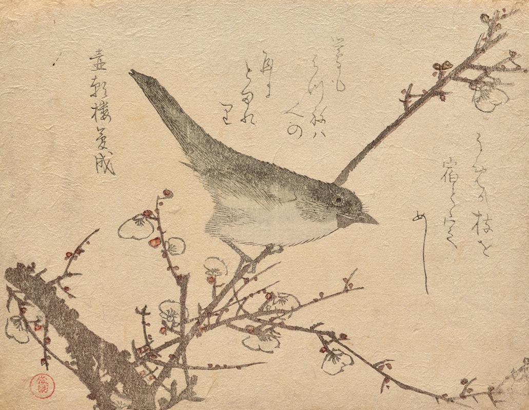 Kubo Shunman - Warbler on plum branch