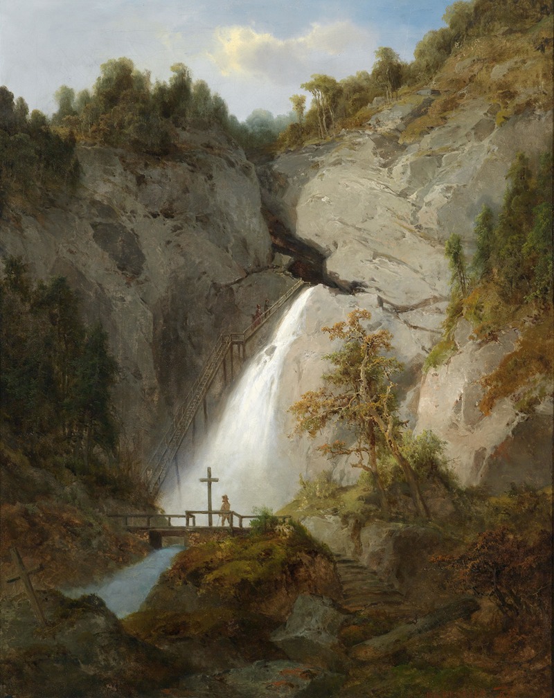 Joseph Brunner - Der Wasserfall beim Toten Weib zwischen Mürzsteg und Frein