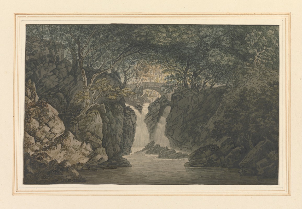 Joseph Farington - Lower waterfall Rydal