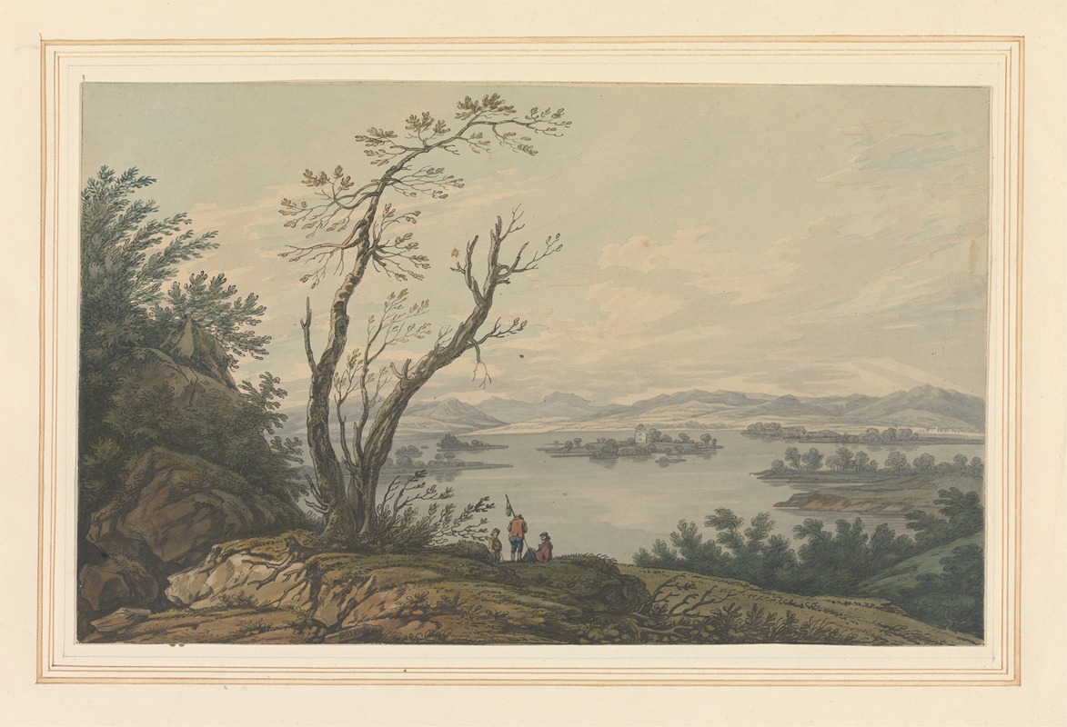Joseph Farington - View across Windermere looking to the Great Island