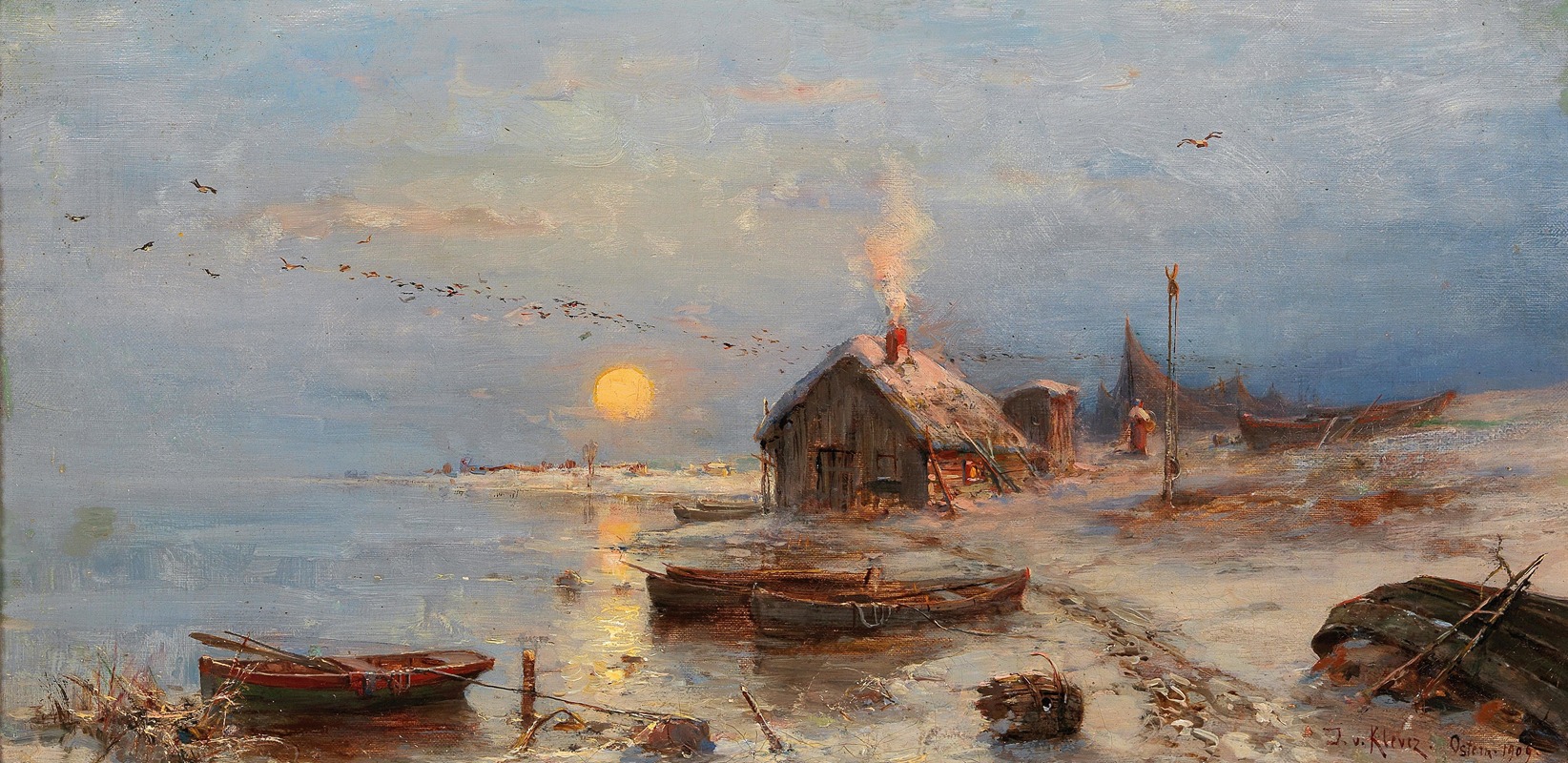 Julius Sergius Klever - A fishing village on the Baltic coast
